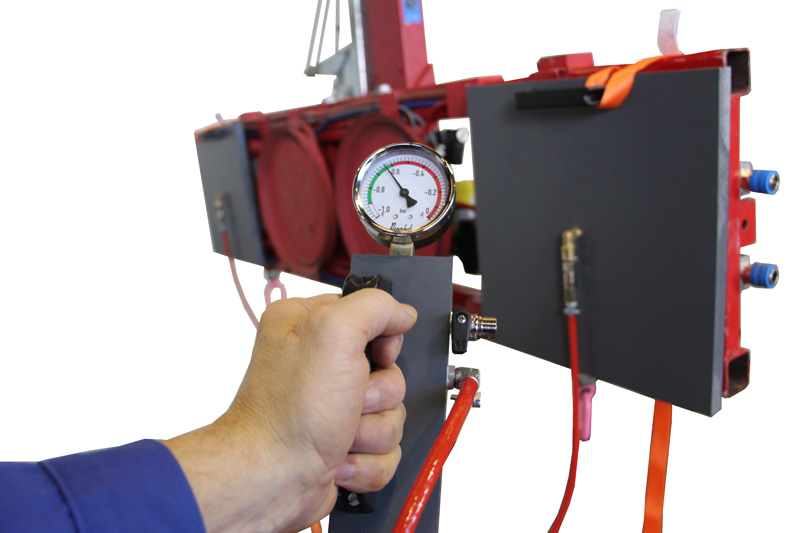 Prüf-Set für den Schlauchaufroller, zur Dichtigkeitsprüfung, zum Prüfen der Warneinrichtung