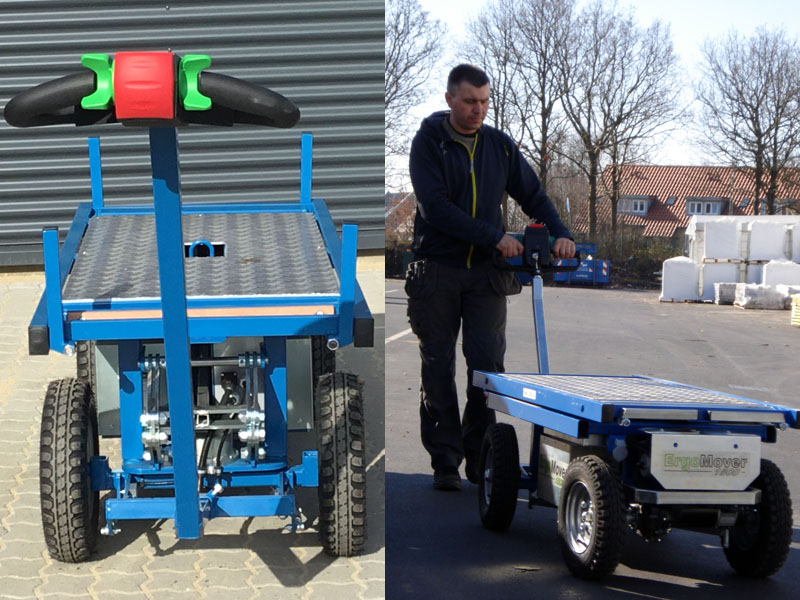 Mit dem Elektro-Transportwagen ErgoMover LIFT & GO lassen sich einfach bis zu 1.500 kg bewegen.