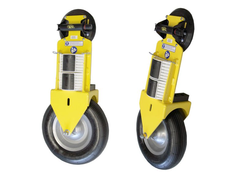 Der Gelände-Dolly 374-ATD1 unterstützt Sie beim Transport von Glasscheiben / Fenstern und schont so Ihre Wirbelsäule.