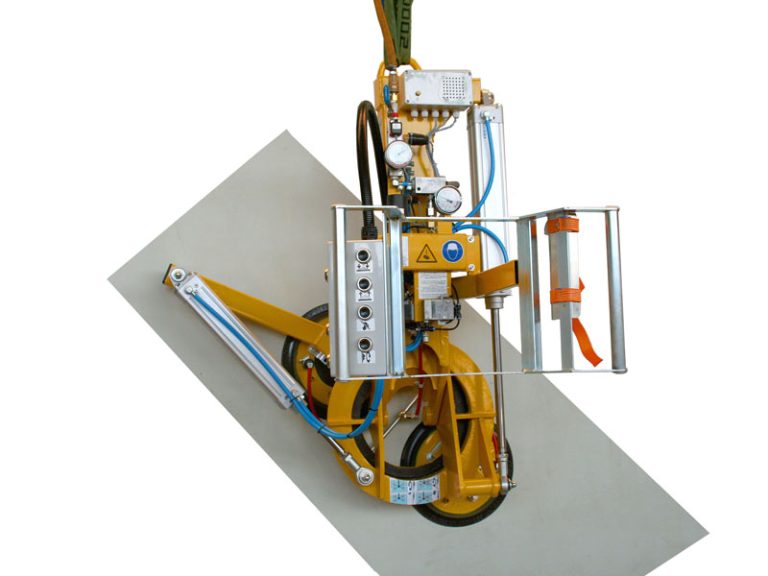 Vacuum lifter 7025-MD2/E is the vacuum lifter for insulating glass or window production where the smallest possible suction cup distance is required.