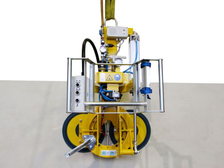Der Vakuumheber 7025-MDmS2/E ist eine Saugbatterie für die Produktion. Trotz seines besonders klein gehaltenen Saugerabstandes können bis zu 250 kg manuell gedreht und pneumatisch geschwenkt werden.