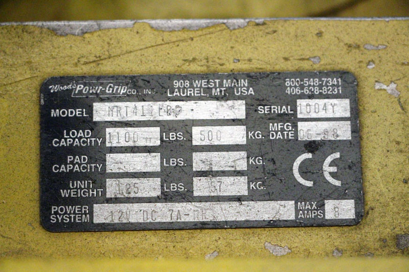 Who is manufacturer - 05 However, this type plate is still present on the Woods vacuum lifter converted by euroTECH.